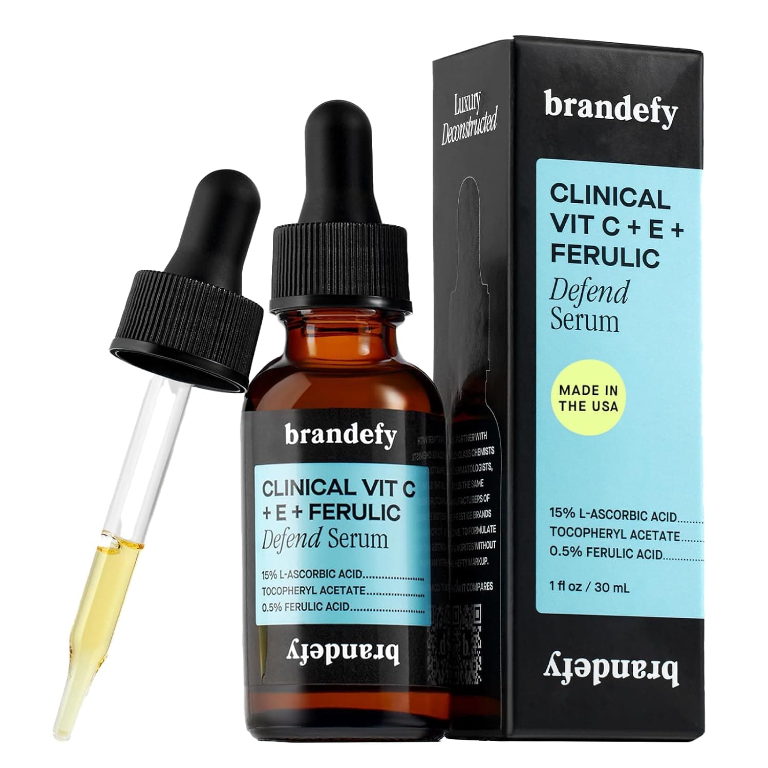 Brandefy Clinical Vit C + E + Ferulic Defend Serum (1 fl oz)