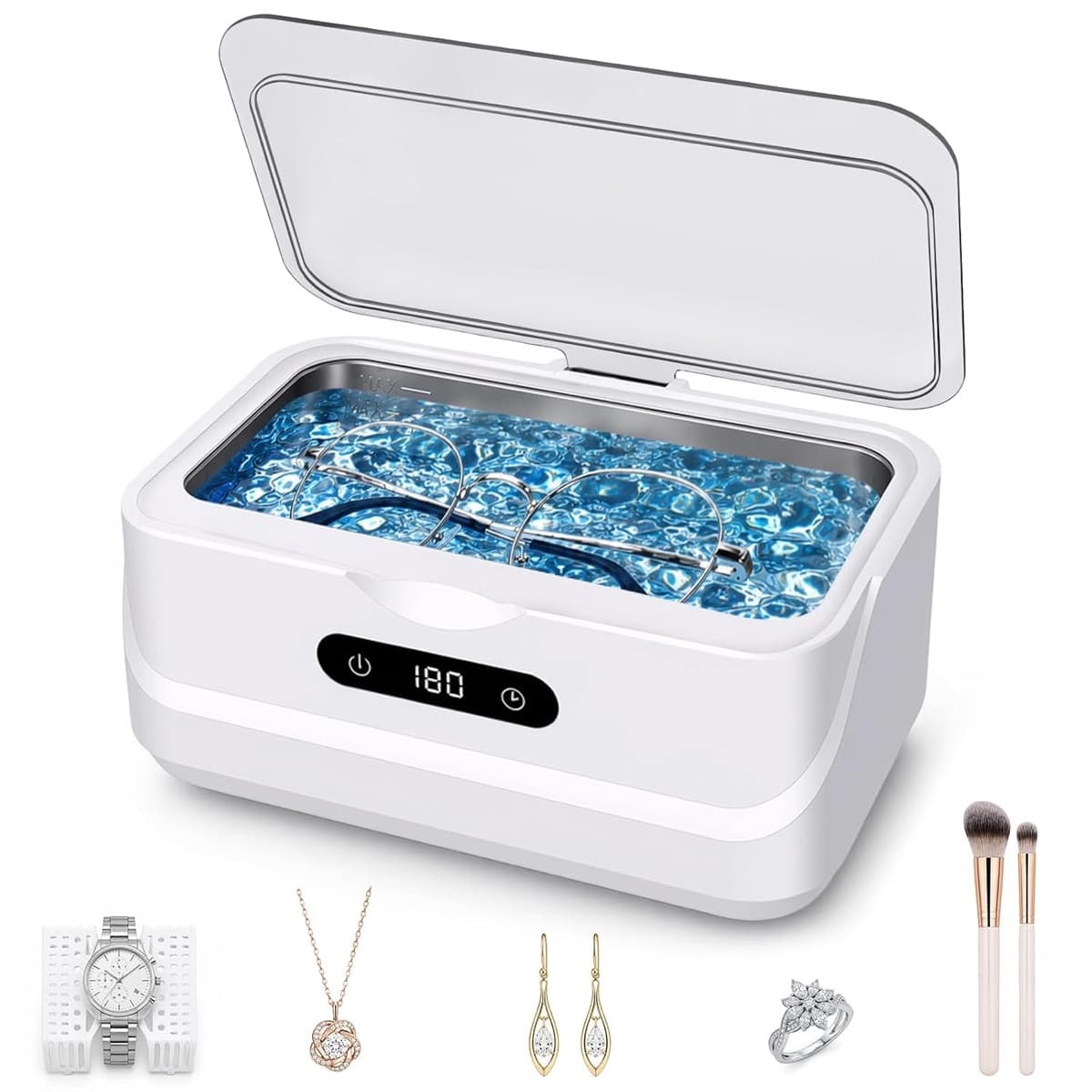 EXTAFIY Ultrasonic Jewelry Cleaner 48kHz