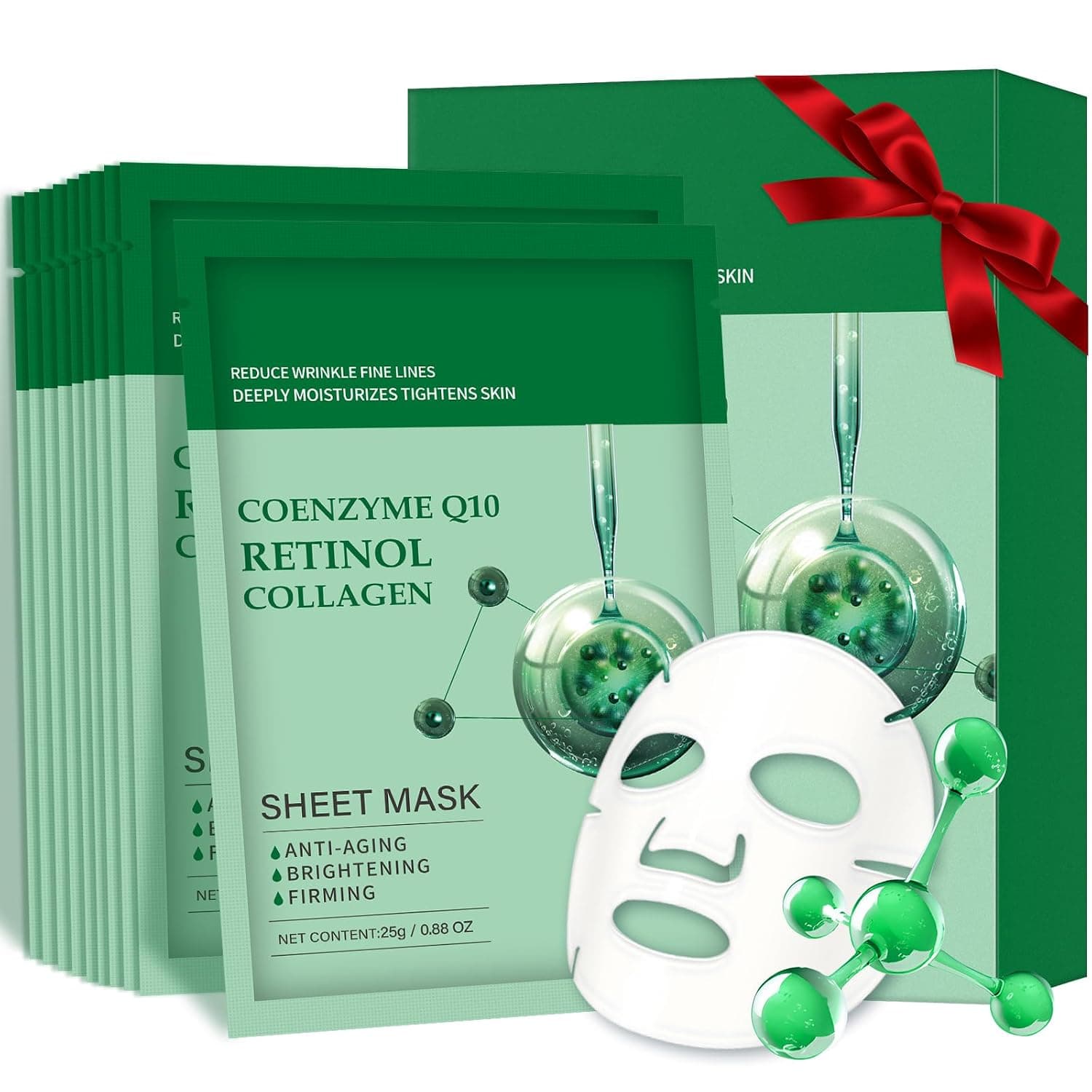 IREV Coenzyme Q10 Retinol Collagen Sheet Masks (Pack of 10)
