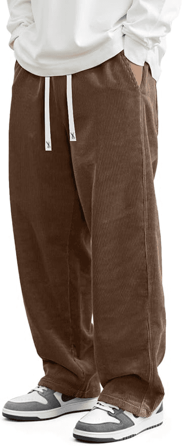 JMIERR Men's Corduroy Wide Leg Pants