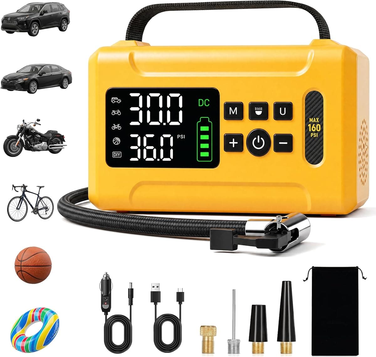 KANWITY Portable Tire Inflator 160 PSI