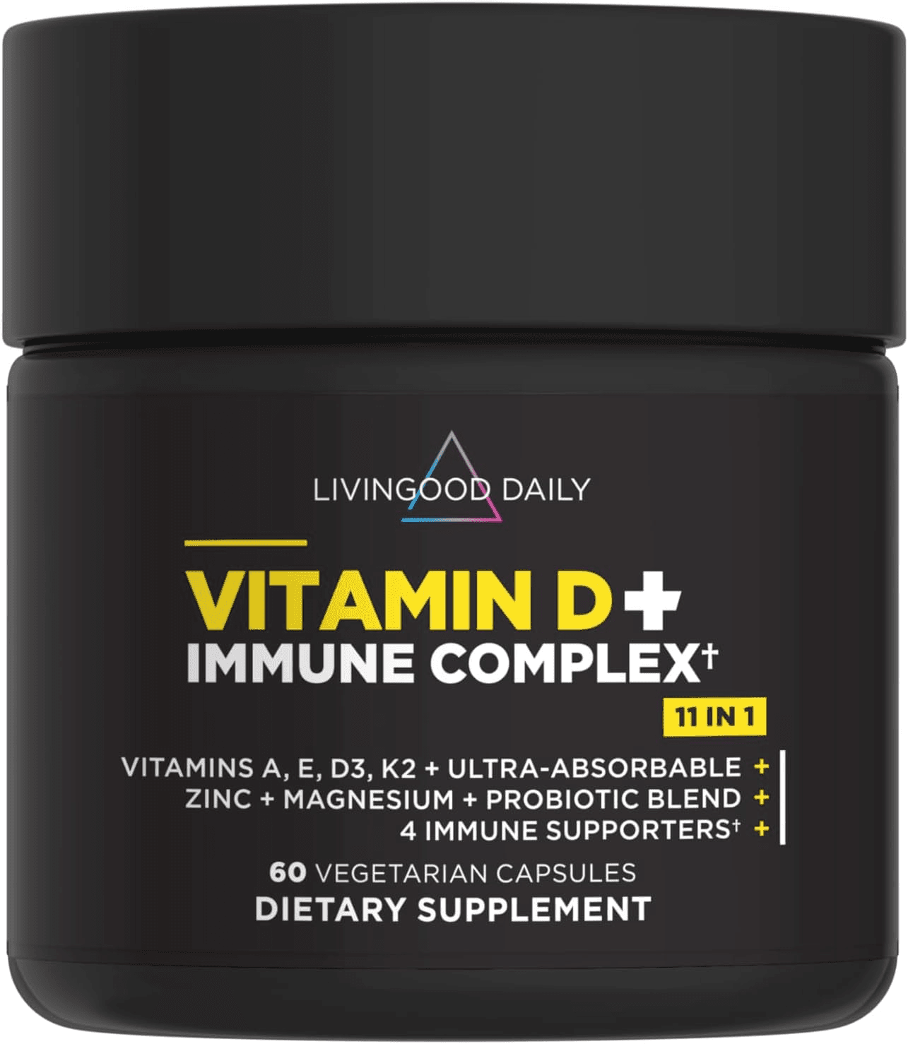 Livingood Daily Vitamin D + Immune Complex (60 Capsules)