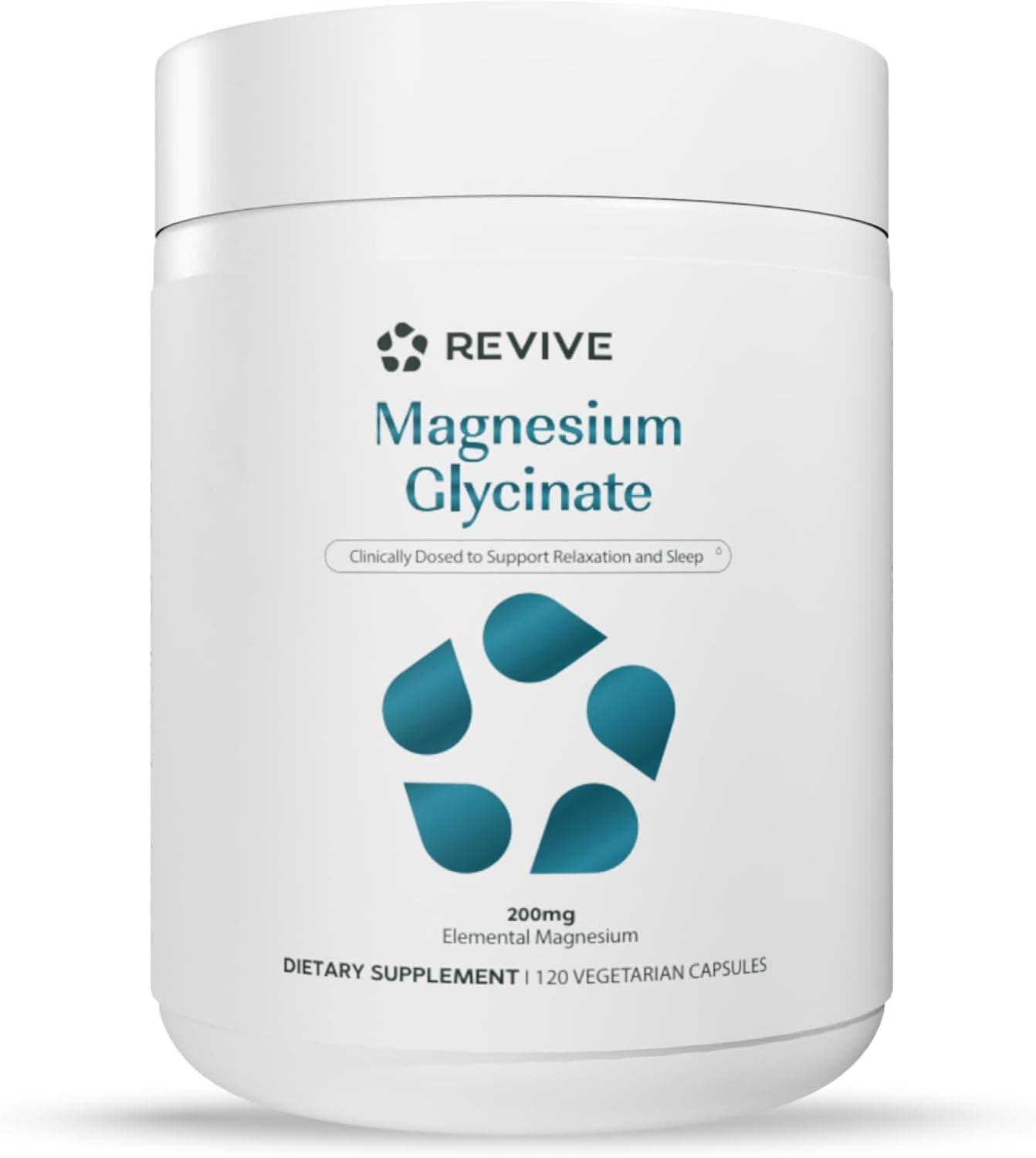 Revive MD Magnesium Glycinate 200 mg (120 Vegetarian Capsules)